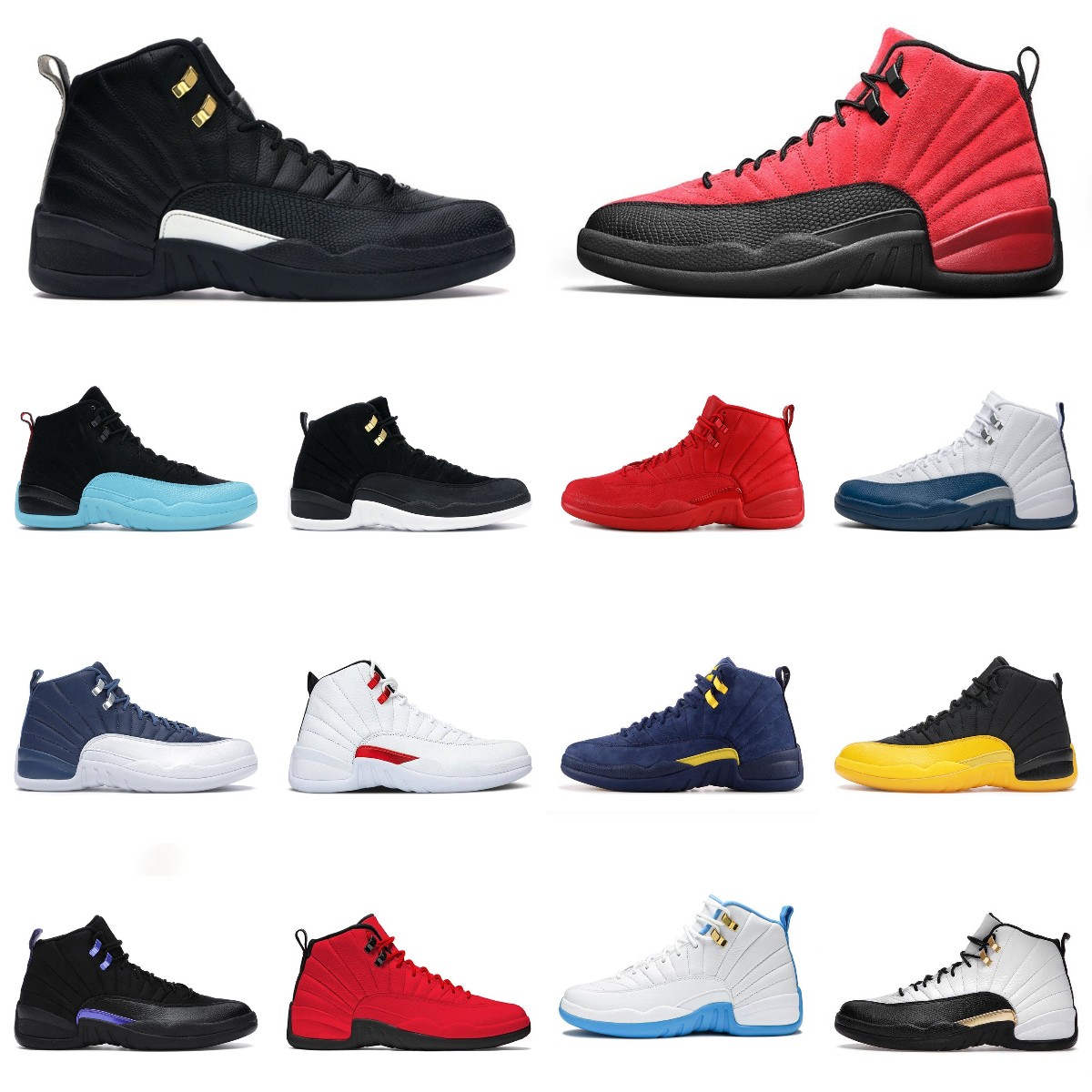 

new 12s men basketball shoes Jumpman 12 University Gold blue Dark Concord Indigo Twist Reverse Flu Game Royal Playoffs mens trainers sports sneakers, Bubble column