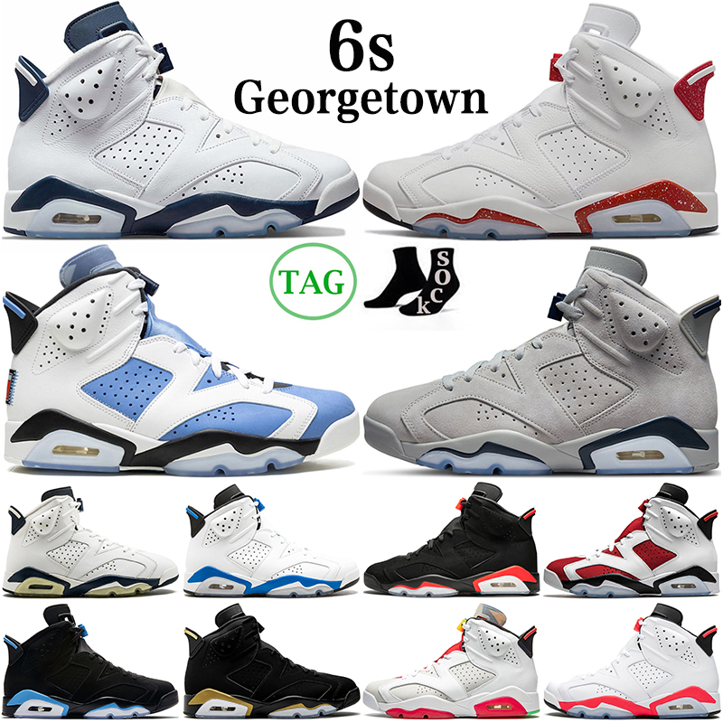 

6 6s Mens Basketball Shoes University Blue Red Oreo Georgetown Midnight Navy Cactus Jack Black Infrared Men Women Outdoor Sports Trainers Sneakers 36-47, #3