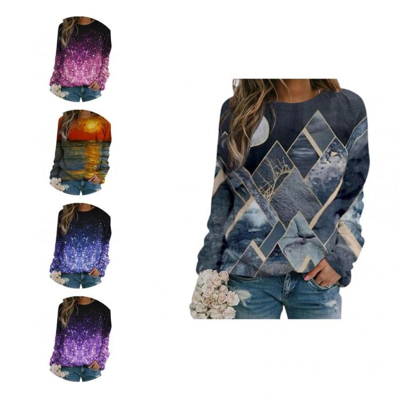 

Women's Hoodies & Sweatshirts Simple Breathable Funny Fashionable Print Loose Basic Sweatshirt For Home SweatshirtWomen's, Purple