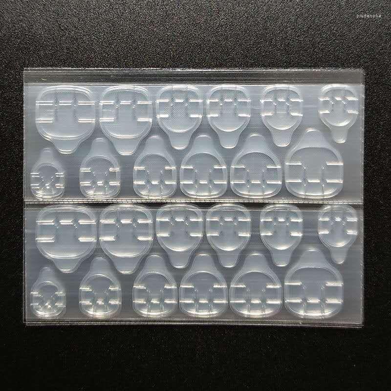 

False Nails 5 Sheets Of Strong Nail Art Adhesive Sticker Jelly Glue Clear Sillicon Sheet 24 Tabs Tape For Fake Prud22