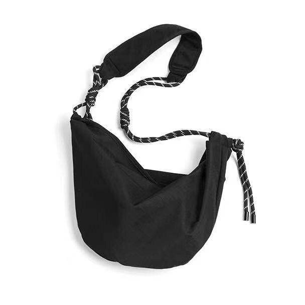 

Evening Bags Women Bag Nylon Baguette Fashion Solid Zipper SOFT Shoulder Handbags Pures And Crossbody Euro-America Style Girls, Black