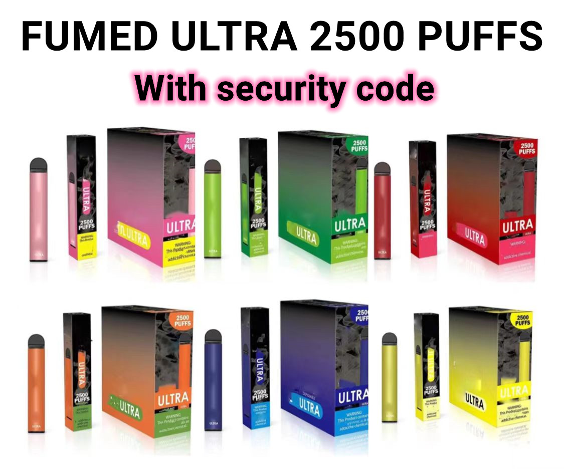 

Ultra 2500 Puffs 50 colors Disposable vape cigarette Vapes Device 850mah Battery 9ml Cartridge Starter Kit Vs Infinity Fumed Fast Ship