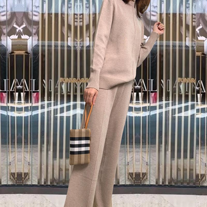 

Women' Two Piece Pants Sets Womens Outfits Autumn And Winter Cashmere Knit Suit Women' Temperament Was Thin Loose Sweater Wide Leg Sui