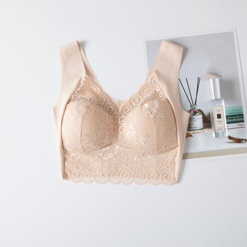 

Women's T-Shirt Bra Wireless Seamless Classic Women Sexy Push Up UnderwearWomen's, Khaki