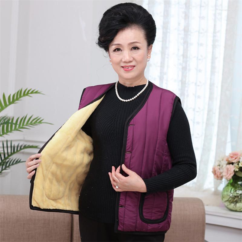 

Women's Vests Middle-aged Women Winter Warm Thicken Velvet Cotton Vest Parka Female Sleeveless Waistcoat Jacket Tops Plus Size 4xl A1926 Luc, Green