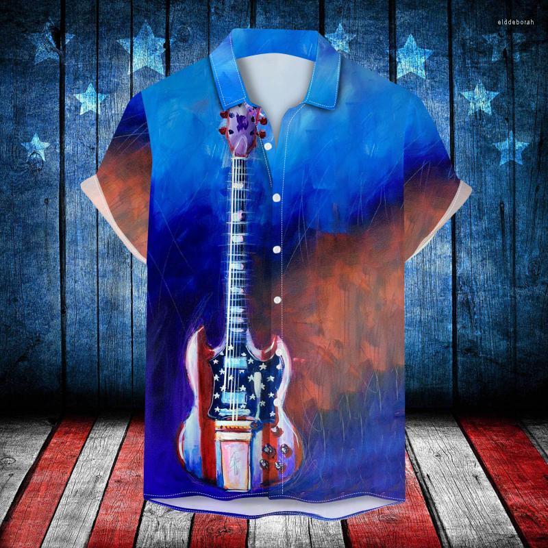 

Men's Casual Shirts Thermal Men Black Button Down Shirt Mens Fashion And Leisure Independence Day 3D Small FashionMen's Eldd22, Blue