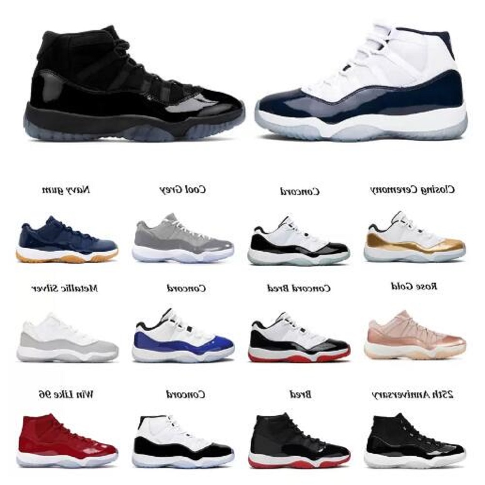 

Fashion 1 1s Basketball Shoes 11s Cool Grey Shoe Patent Bred Mid Light Smoke University Blue Legend Twist 11 Jubilee Concord 45 heritage Men Sneakers Women Trainers, # 44