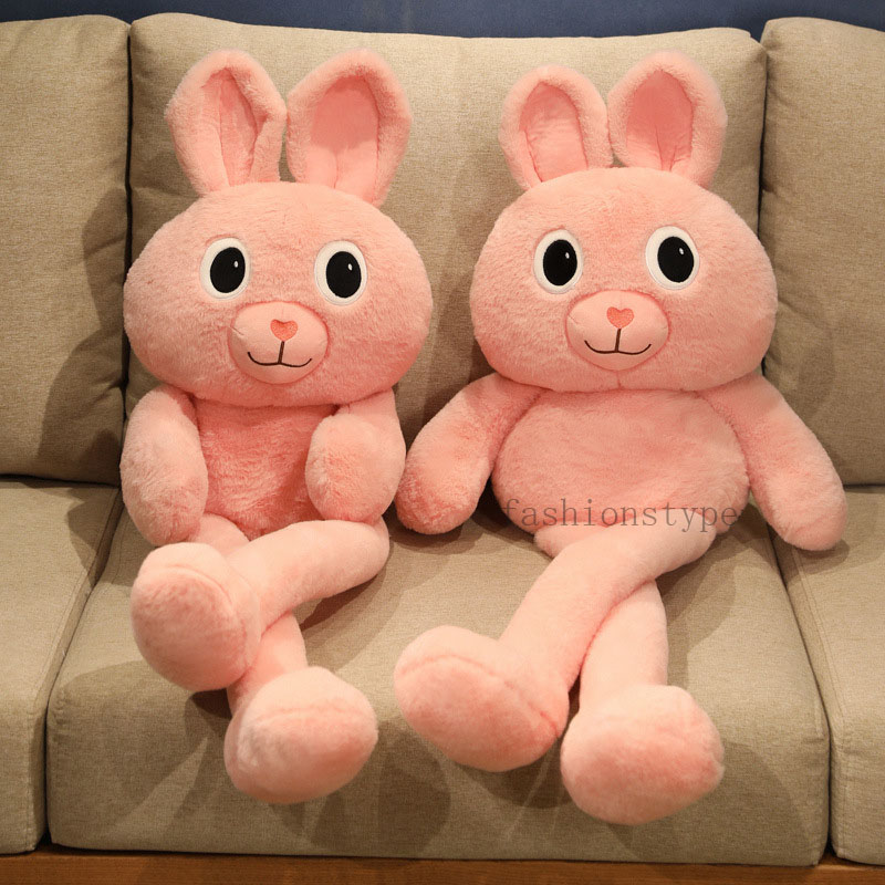 

Hot sell plush pillows 80cm 100cm retractable long legs big ears Rabbit high quality plush cute modelling sleeping pillow children's toy, Mix colors