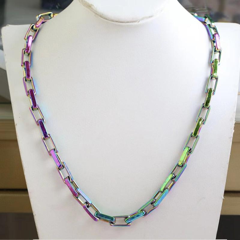 

Chains Punk Necklace Couple For Men Chain Simple Stainless Steel High Quality Birthday Gift Luxury Jewelry 2022 KoreaChains