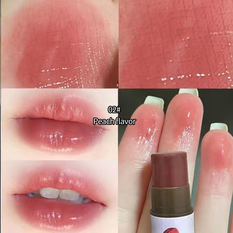 

Lip Gloss Natural Moisturizing Lipstick Long Lasting Pink Red Color Stick Tint Lips Makeup Tool Korean Cosmetics SetLip GlossLip, Sweet apricot