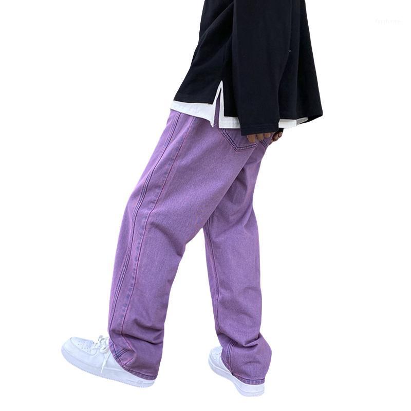 

Men' Jeans 2022 Spring Hong Kong Style Men Loose Large Size Fashion Solid Color Pants Casual Mopping Daily Handsome, Green