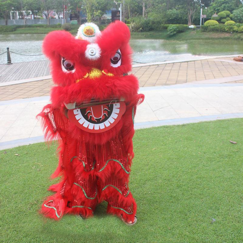 

Mascot doll costume 14 Inch Lion Dance Chinese Traditional Mascot Costume Family Props Dress Up Cultural Party Carnival