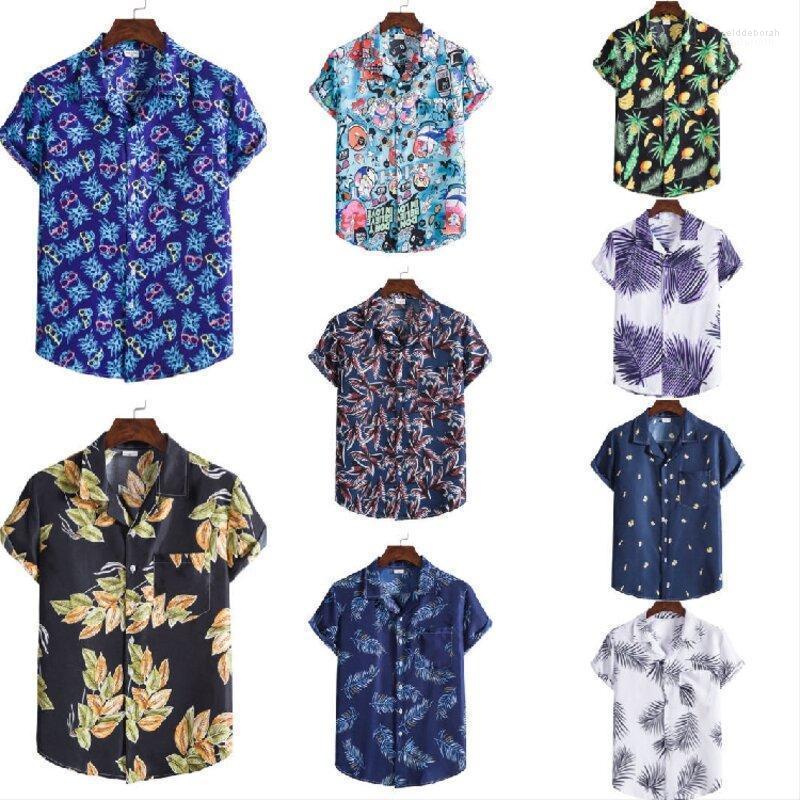 

Men's Casual Shirts 2022 Summer Weiyi Series Beach Style Features High-quality Suit Collar Short Sleeve Floral Shirt XH Combination Eldd22, Xh27