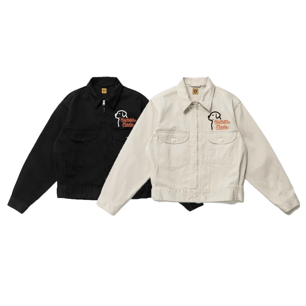 

Beige Black 2023ss Men's plus size Outerwear Coats Jacket Embroidered Leather Baseball Jackets High Street Loose