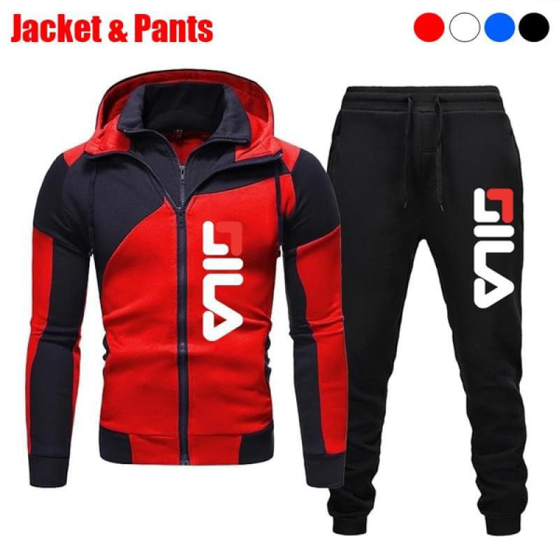 

Men's Tracksuits Men's Tracksuit Two Piece Set Warm Jackets And Pants Zipper Coats Suits Outdoor Hoodies Sports Jogging SuitsMen's, Blue