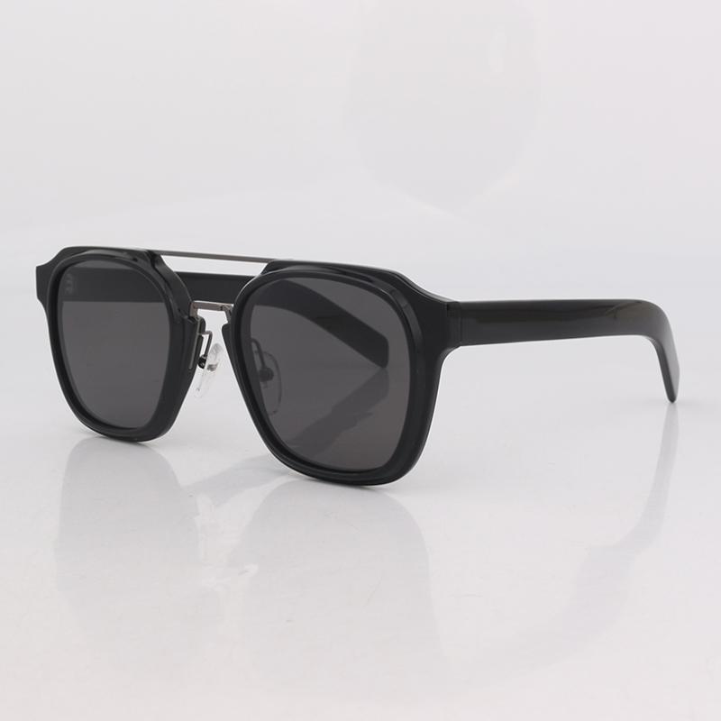 

Sunglasses Metal Trim Square Acetate Women Fashion Tortoiseshell Effect SunglassesSunglasses
