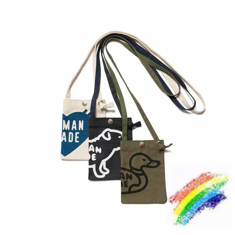 

Duffel Bags MADE Bag Men Women Quality Dog Duck Print Couple Canvas One Shoulder Messenger BagDuffel