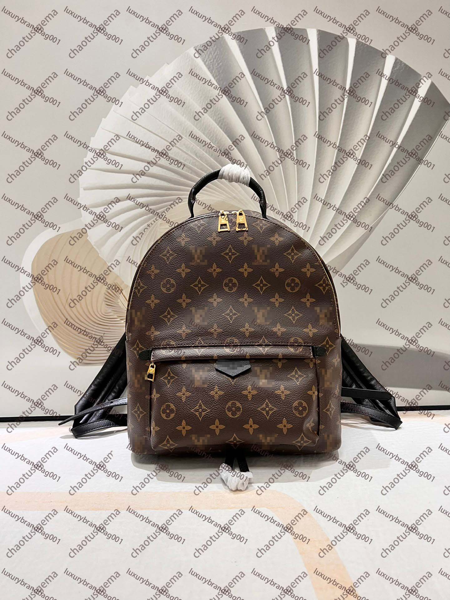 

GGs LVs YSLs louiseity viutonity VUTTONS 2022 fashion Brand women bag monograms pack PALM Backpack Women Designer Shoulder Bags Luxury Trave, 01 mini m44873 black flowers