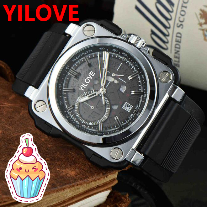 

Great Value Mens Sports Watch 48mm Quartz Movement Male Time Watches Rubber Band Men Silicone Strap Skeleton Quartz Top Wristwatch, As pic