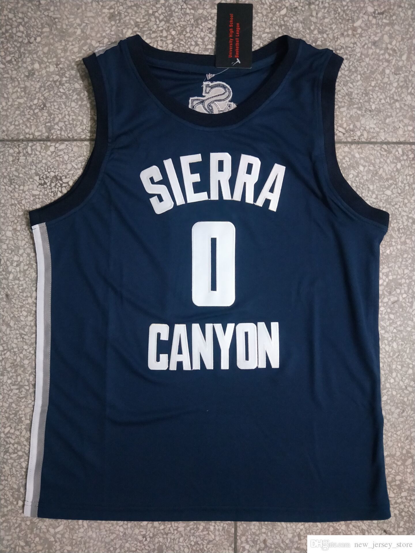 

Stitched Men SCS Sierra Canyon Basketball Jerseys College #0 Bronny James Jr. 2022 Navy NCAA High School Jersey