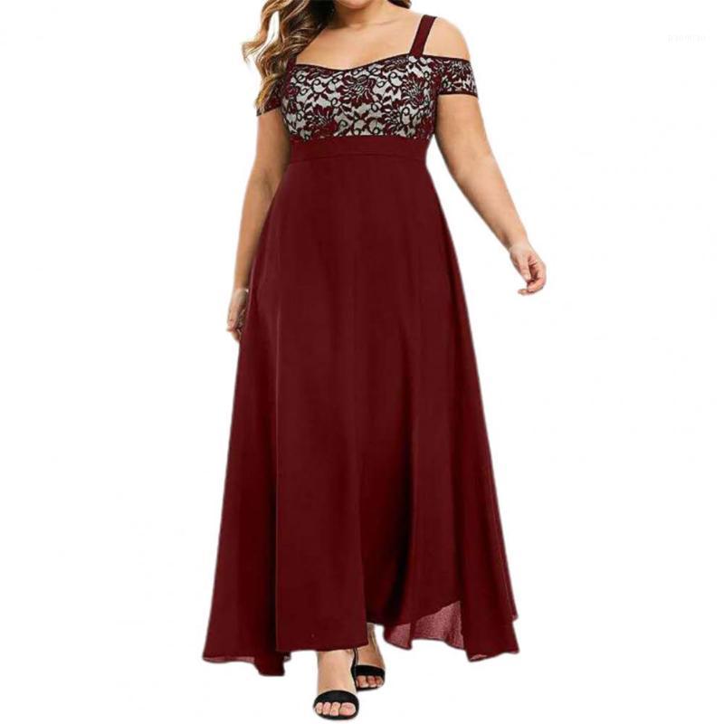 

Casual Dresses Ladies Summer Dress Women Plus Size Floral Printing Lace Maxi Party Female Large Evening Long Vestidos Verano, Black