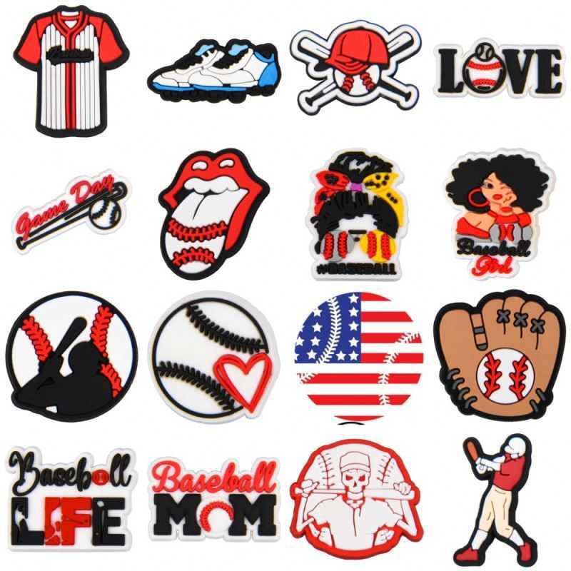 

Customized PVC Shoes Decorations Accessories Women kids Custom Wholesale Designer Charm baseball Clogs Shoe Croc Charms