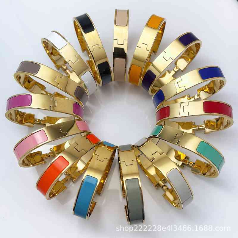 

Classic H Aijia h Letter Bracelet Enamel Titanium Steel Stainless Is Popular for Men and Women
