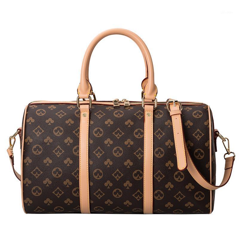 

Design Men Travel Bags Totes For Women Large Capacity Handbags Shoulder Hand Luggage Duffle Duffel, Brown