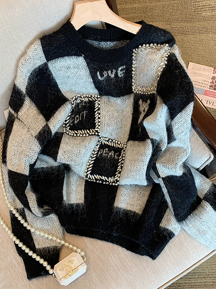 

Women Knitted Sweater Fashion Oversized Pullovers Ladies Winter Loose Sweater Korean Women Jumper Sueter Mujer, Gray