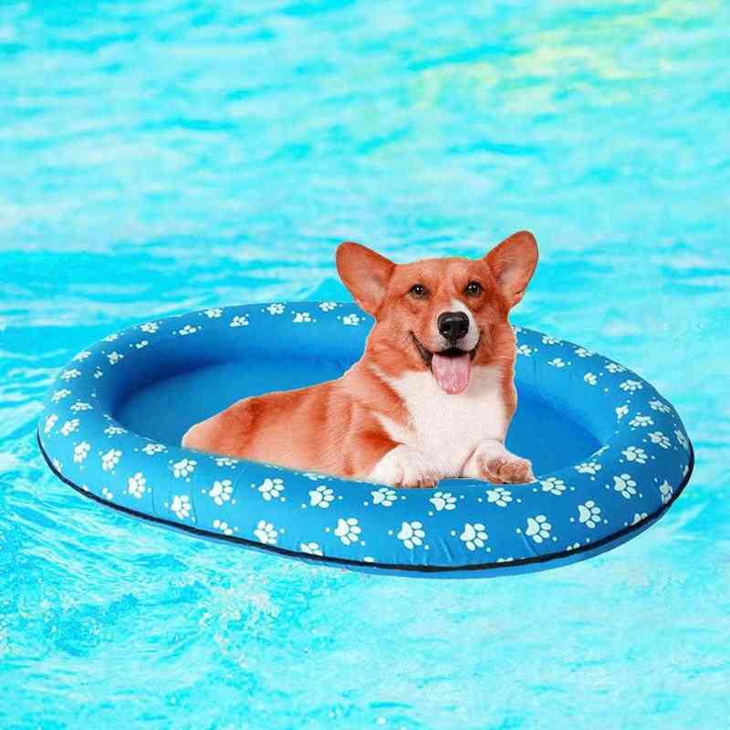 

Footprint Inflatable Swimming Pool Pet Dogs Floating Raft Bed Water Play Cushion H0415