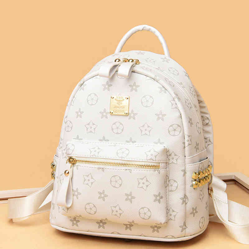 

Classic new backpack Street schoolbag women's bag Outlet_LLK2, Gd white