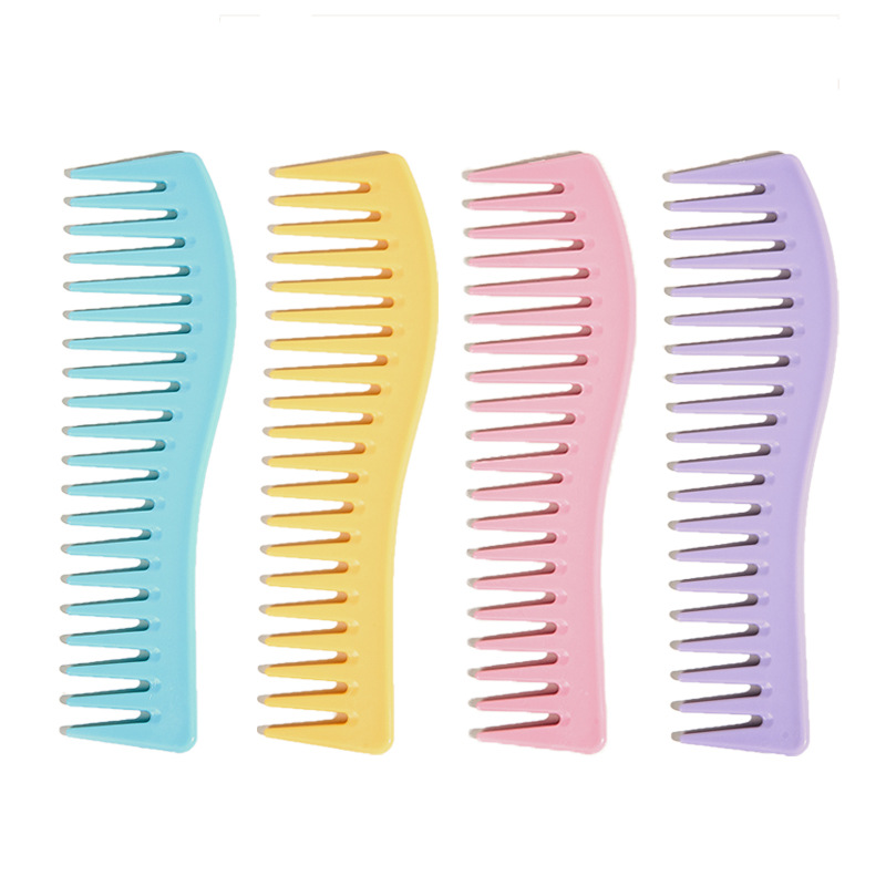 

Plastic Hairdressing Comb Scalp Massage Brush Large Wide Tooth Haircut Tool for Salon Brush