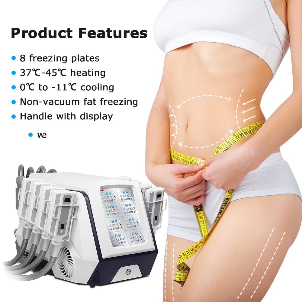 

Professional 8 Handles Cryolipolysis Therapy Fat Freezing Slimming Cryotherapy Cooling System Whole Body Shaping Fat Burning Weightloss Machine For Commercial