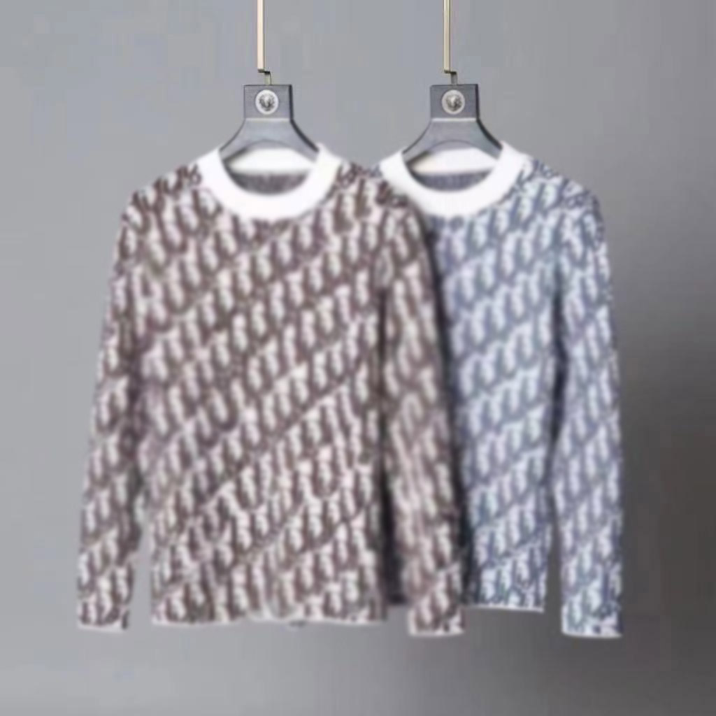 

Autumn and winter round neck thick warm sweater men Medusa classic pattern printing, Customize