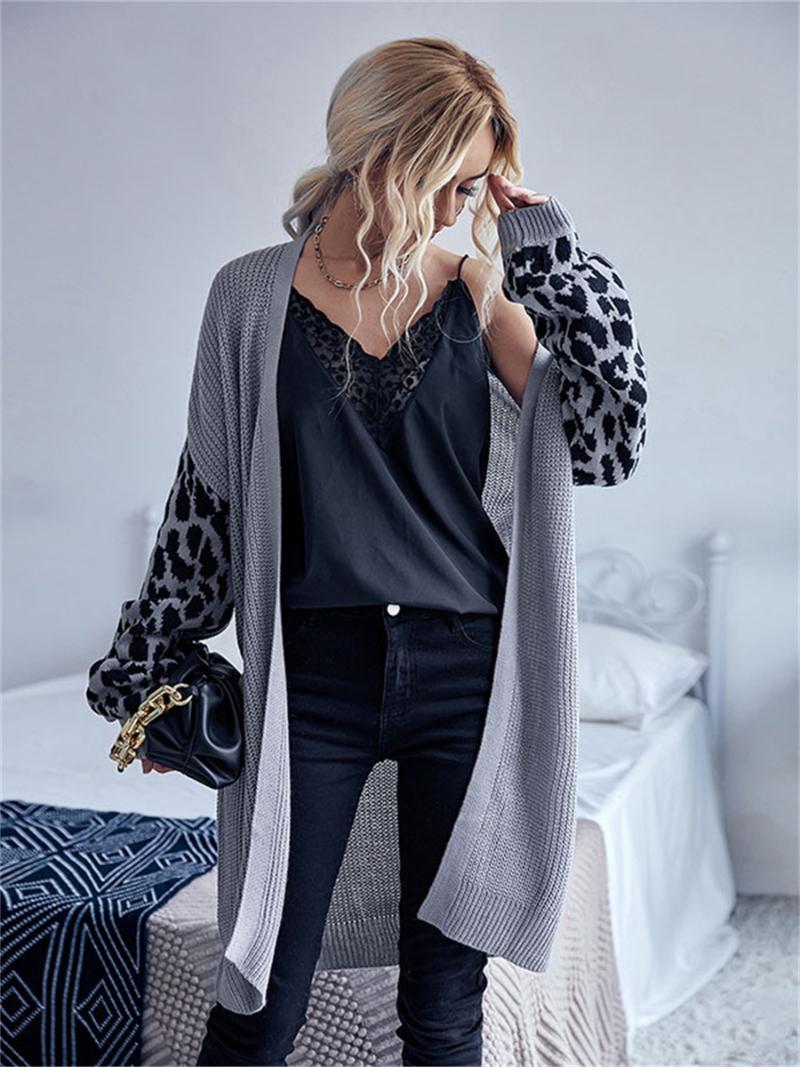 

Women' Knits & Tees Woman Spring Autumn Style Cardigan Seater Lady Casual Long Sleeve Gray Color 4493Women' Women'sWomen