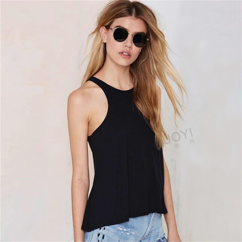 

Women' Tanks & Camis Spring&Summer Woman Vest Short Front Long Fashion Cotton Street Style Loose Comfortable Commuter Boyfriend A Tank, Black