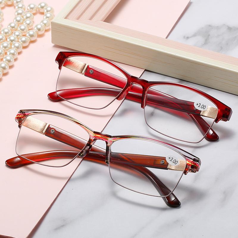 

Sunglasses Elbru Metal Frame Reading Glasses Retro Men Women Half Hyperopia Accessories Eyewear 1.0 1.5 2.0 2.5 3.0 3.5 4.0Sunglasses