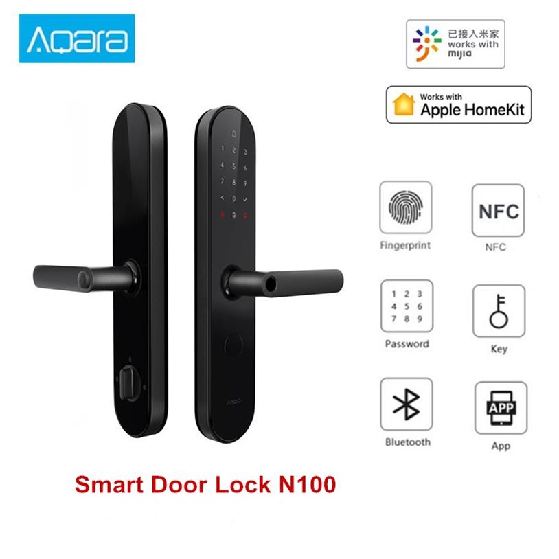 

New Aqara N100 Smart Door Lock Fingerprint Bluetooth Password NFC Unlock Works with Mijia HomeKit Smart Linkage with Doorbell292p