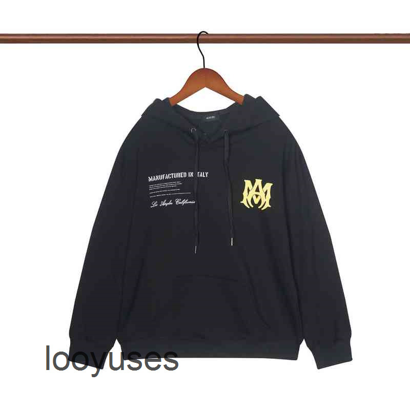 

Winter Fashion Hoodies Sweaters Designer Amirs Amires Men' Sweater Brand Letter Printing High Street Men' Women' Ins Casual Hooded Sweater YTWP, D359 black