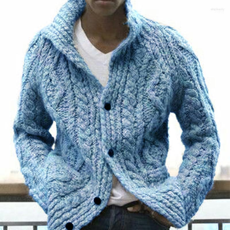 

Men' Sweaters 2022 Men Sweater Autumn Winter Cardigan Single Breasted Long Sleeve Casual Lapel Loose Mari22, Black