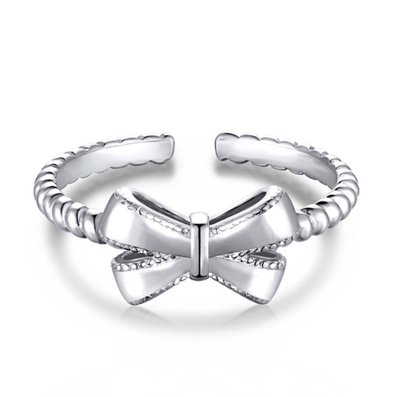Real 925 Sterling Silver designer ring Bowkont Shape Openings Adjustable 18k Gold rings For Girls Party Women Ring Fashion Jewelry Valentines Day-image-760806165