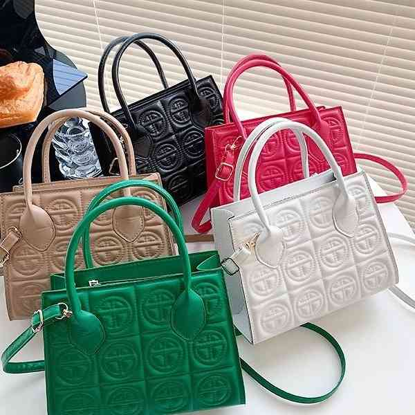 

Bag Women's 2022 Summer New Hand-held Small Square Fashion Single Diagonal Letter Shoulder Messenger Bags Woman Purse and Handbags, White