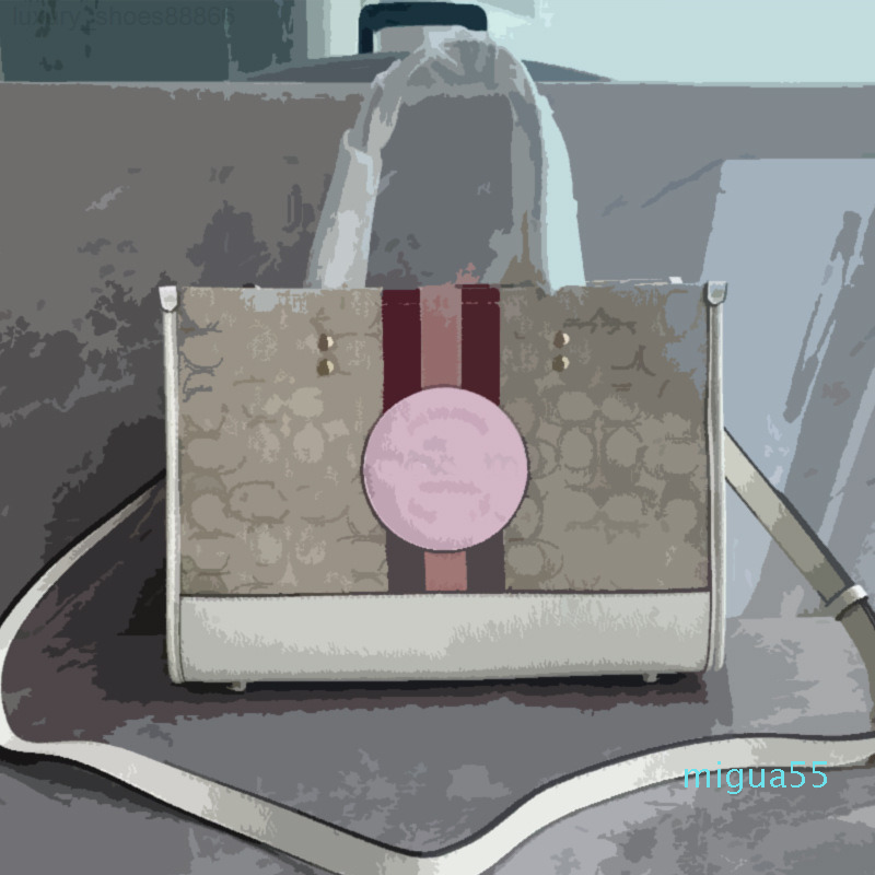 

classic jacquard Tote Bag letter printing portable canvas shopping bag, Blue trumpet