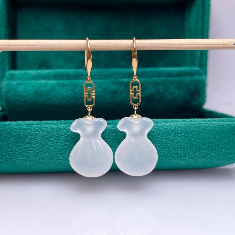 

Dangle & Chandelier Shilovem 18k Yellow Natural White Jasper Drop Earrings Fine Jewelry Women Trendy Anniversary Christmas 12 16mm Myme12168