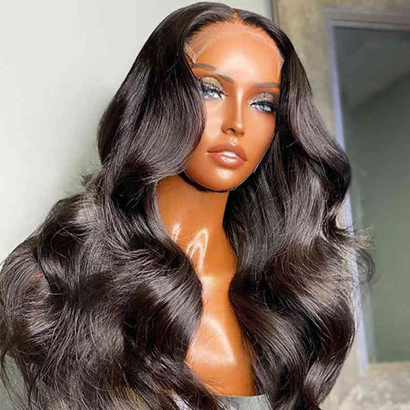 

Nxy Hair Wigs Loose Deep Wave Frontal Brazilian Human for Black Women 5x5 13x4 Hd Lace Body Front 220609, 5x5 lace wig