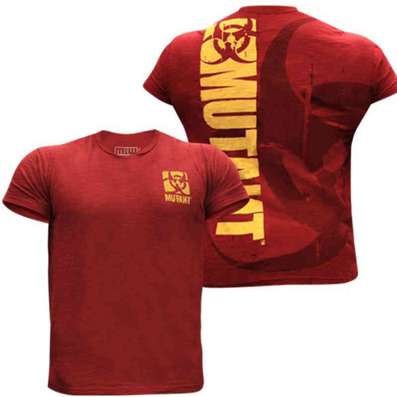 

2020 Men t Shir Bodybuilding Brand Shir Gyms Casual Shor Sleeve O-neck Finess Paern Prin Coon Mens Tees, Red 1