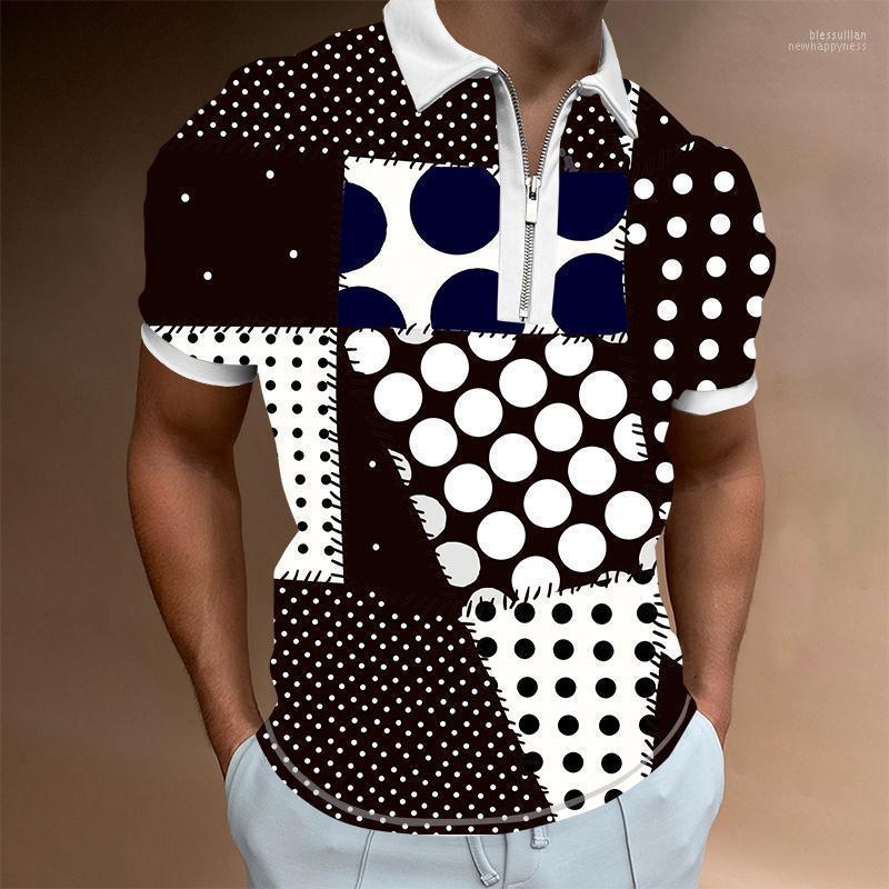 

Men' Polos Polka Dot Men Shirt Short Sleeve Contrast Color Clothing Summer Streetwear Casual Fashion TopsMen' Men'sMen' Bles22, Pl211