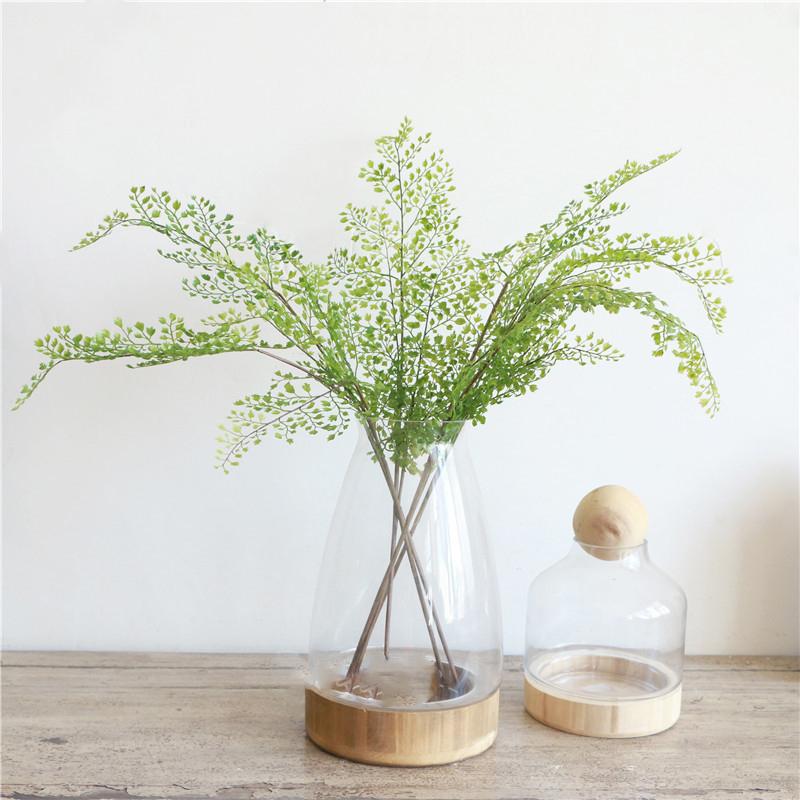 

Decorative Flowers & Wreaths Artificial Plastic Adiantum Plants West Fern Tree Branch Home Garden Indoor Fake Flower