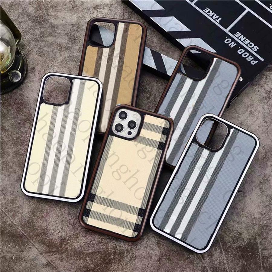 

Designer Luxury Phone Cases for iphone 13 Pro Max 12 ProMax 11 XR XsMax 7 8 Plus Fashion British Style Leather Plaid Women Men Har2646, 2#+logo