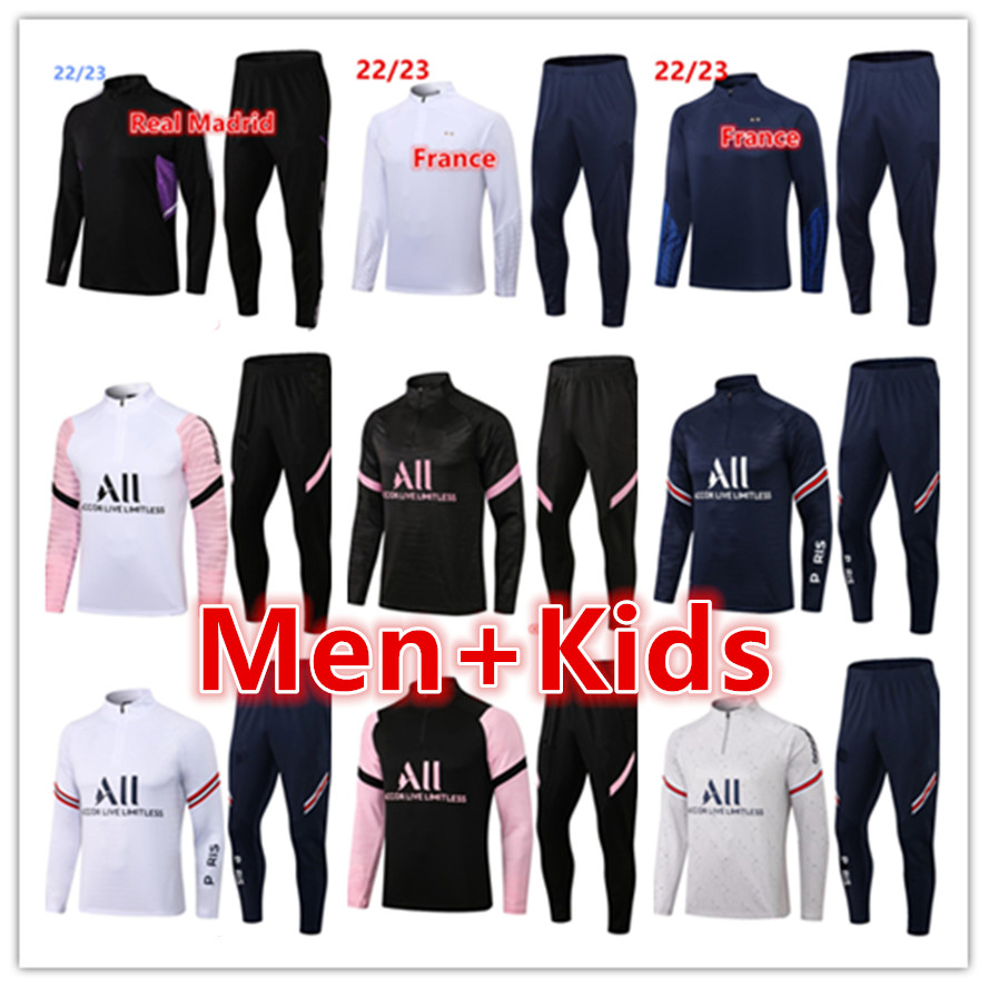 

mens + kids football tracksuits training suit jerseys sets 2021 2022 men kid soccer tracksuit jacket jogging jersey chandal futbol survetement foot, 10